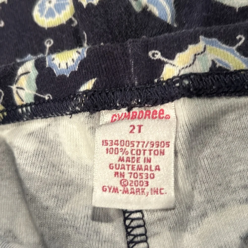 Gymboree Vintage 2003 Vacation Time Umbrella 100% cotton leggings Size 2T